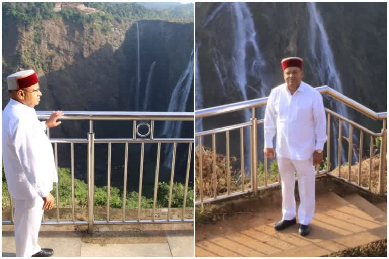 Thawar Chand Gehlot visited jog falls