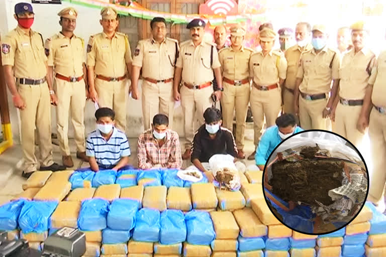 Ganja smuggling via hyderabad