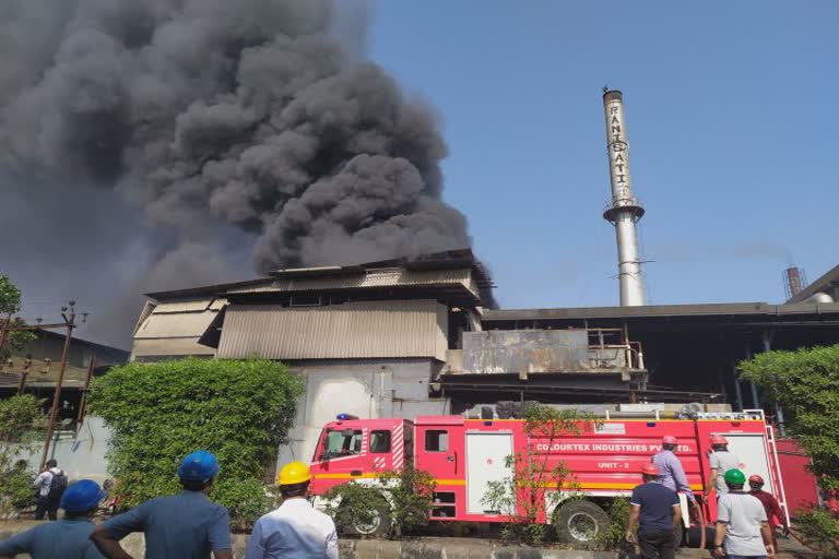 Fire in Surat GIDC: ભીષણ આગને જોવા લોકોની ભીડ જામી, મેયરે ઘટનાસ્થળનું કર્યું નિરીક્ષણ