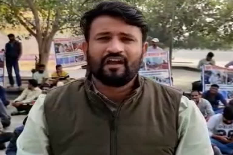 upen yadav on hunger strike, Jaipur news