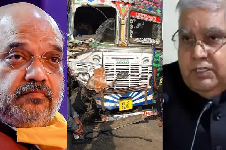 Amit Shah and jagdeep-dhankhar pay condolence to families of deceased and injured in-nadia-accident
