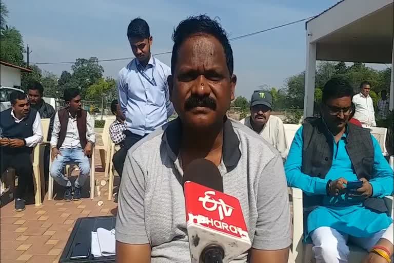 Food Minister Amarjit Bhagat before buying paddy