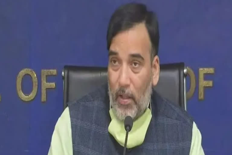 Delhi bans construction work  truck entry banned in delhi  gopal rai delhi pollution latest  ഡല്‍ഹി നിര്‍മാണ പ്രവര്‍ത്തനം നിരോധനം  ഗോപാല്‍ റായ് ഡല്‍ഹി വായു മലിനീകരണം  ഡല്‍ഹിയില്‍ ഹെവി ട്രക്കുകള്‍ക്ക് നിരോധനം  റെഡ് ലൈറ്റ് ഓണ്‍ കാര്‍ ഓഫ് ക്യാമ്പെയിന്‍ ഡല്‍ഹി