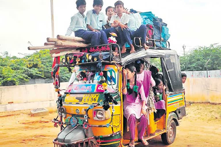 transportation problems for School students in kautala in kurnool