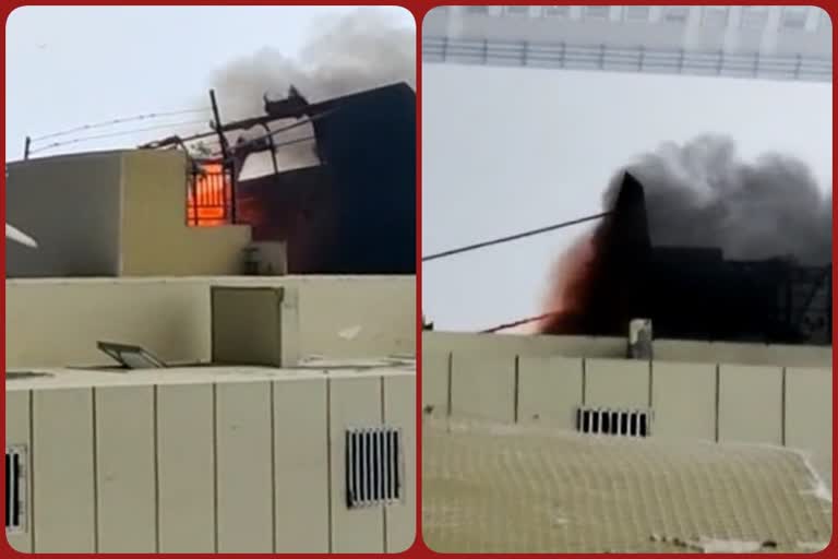 fire in highrise building