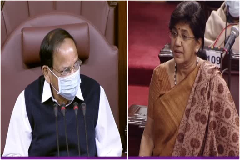 venkaiah  naidu vandana chavan sansad tv