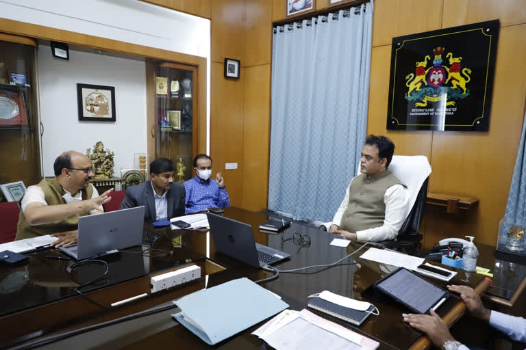 one Crore job creation in five years, Minister Aswathanarayana held meeting, Minister Aswathanarayana news,Karnataka Digital Economy Mission, Mission Yuva Samruddhi, Karnataka Career Guidance Center of Excellence, ಐದು ವರ್ಷದಲ್ಲಿ ಒಂದು ಕೋಟಿ ಉದ್ಯೋಗ ಸೃಷ್ಟಿ, ಸಭೆ ಕೈಗೊಂಡ ಸಚಿವ ಅಶ್ವತ್ಥನಾರಾಯಣ, ಸಚಿವ ಅಶ್ವತ್ಥನಾರಾಯಣ ಸುದ್ದಿ, ಯುವ ಸಮೃದ್ಧಿ ಮಿಷನ್​,  ಕರ್ನಾಟಕ ವೃತ್ತಿ ಮಾರ್ಗದರ್ಶನ ಉತ್ಕೃಷ್ಟತಾ ಕೇಂದ್ರ,