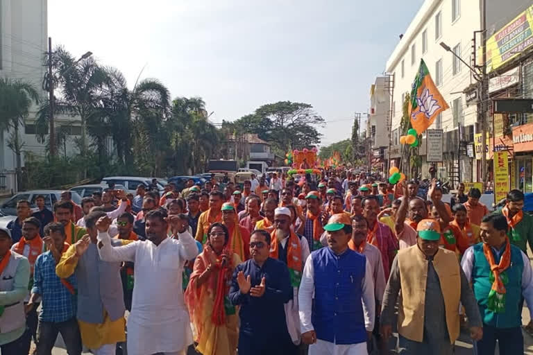 BJP holds mega victory rally in Tripura