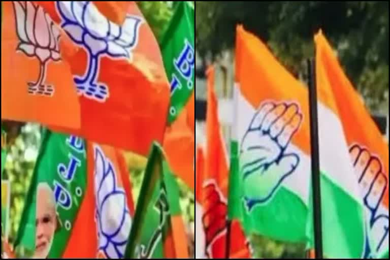 BJP and Congress flag