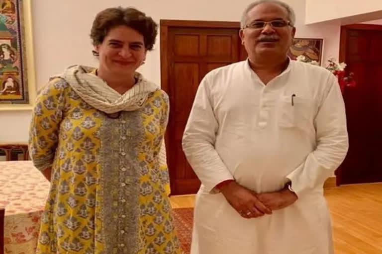 Bhupesh Baghel meets Priyanka Gandhi