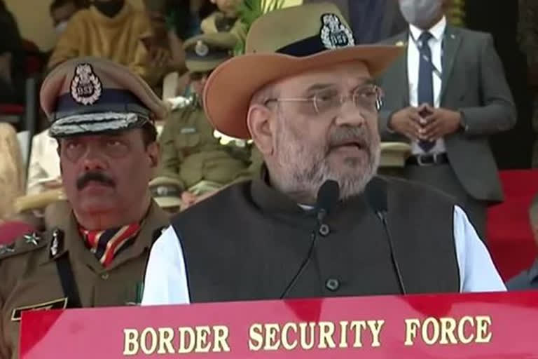 amit shah on developing indigenous anti-drone technology for security forces at 57th raising day of bsf