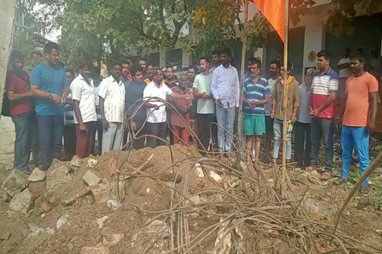 Bajrang Dal activists protested in Shimoga