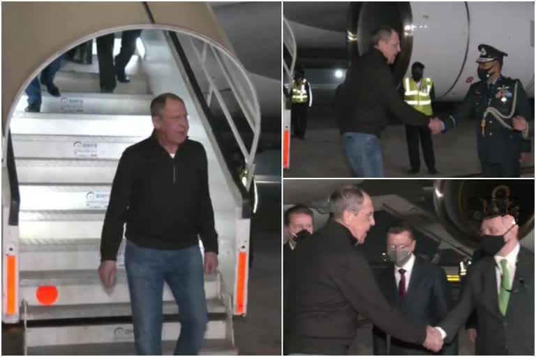 Sergey Lavrov arrives at Delhi Palam airport