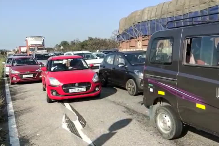 traffic jam on hyderabad vijayawada highway