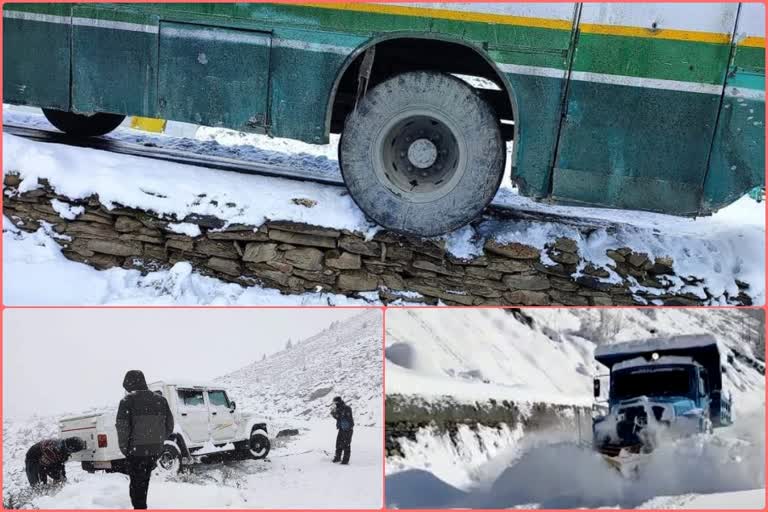 bus skidded on ice