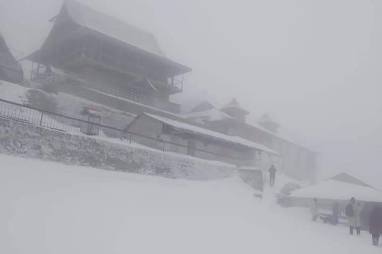 snowfall on Churdhar Peak