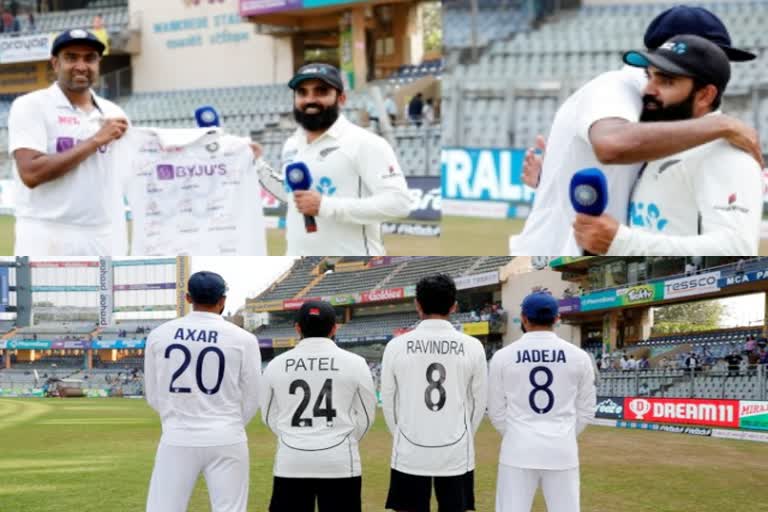 Autographed Jersey  Indian team  Indian Cricket team  Ajaz Patel  भारतीय टीम  एजाज पटेल  ऑटोग्राफ जर्सी  भारतीय टीम  खेल समाचार  Sports News