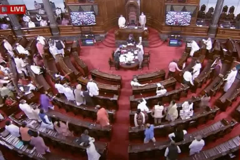 Rajya Sabha adjourned till 2 pm amid Oppn's demand for revocation of MPs suspension