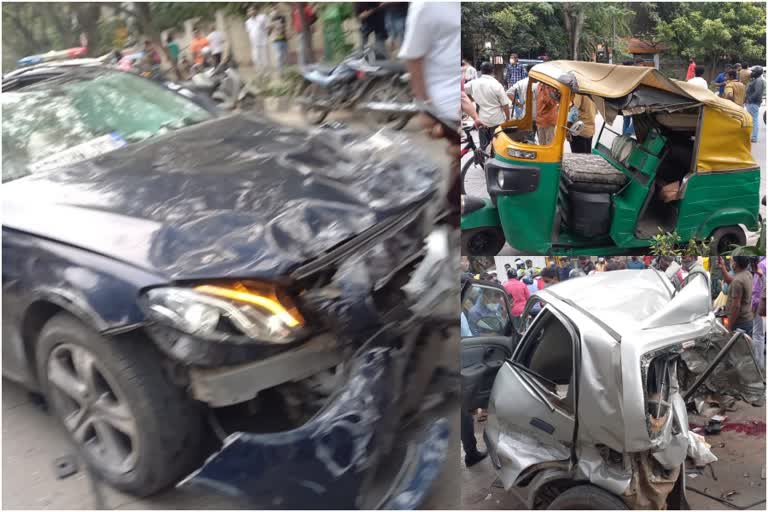 ಬೆಂಗಳೂರಲ್ಲಿ ಸರಣಿ ವಾಹನ ಅಪಘಾತ, Serial Accident in Bengaluru