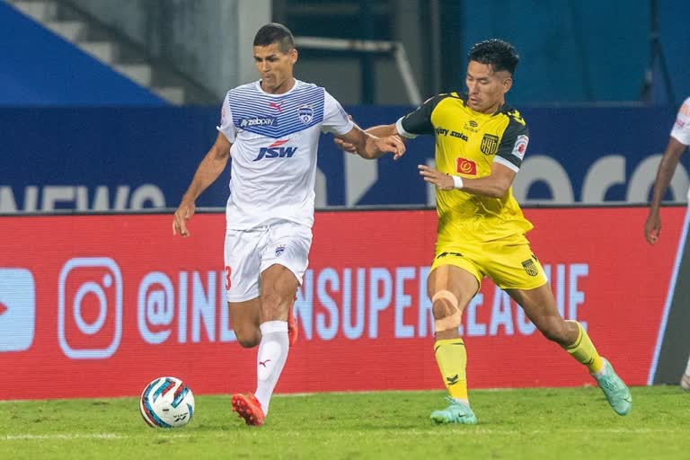 ISL 2021  ISL HIGHLIGHTS  ISL 2021 update  BENGALARU FC  HYDRABAD FC beat BENGALARU  ബെംഗളൂരുവിനെ കീഴടക്കി ഹൈദരാബാദ്  ഐഎസ്എൽ 2021  ബര്‍ത്തലോമ്യു ഒഗ്‌ബെച്ചെ  സുനില്‍ ഛേത്രി