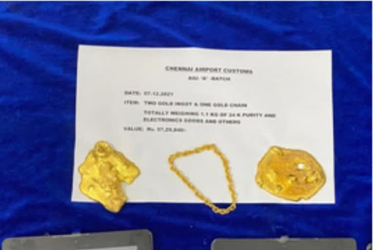 gold smuggling at chennai airport