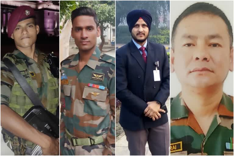 Lance Naik B Sai Teja  Tarn Taran jawan Naik Gursewak Singh  Satpal Rai, the security guard of Bipin Rawat  Lance Naik vivek kumar  chopper crash victims  ചീഫ്‌ ഓഫ്‌ ഡിഫൻസിന്‍റെ പേഴ്‌സണൽ സെക്യൂരിറ്റി ഓഫീസർമാർ  ലാൻസ് നായിക് ബി സായ് തേജ  ലാൻസ് നായിക് വിവേക് കുമാർ  ഹവീൽദാർ സത്‌പാൽ റായ്  നായിക് ഗുർസേവക് സിങ്  Mi-17V-5 Helicopter crash