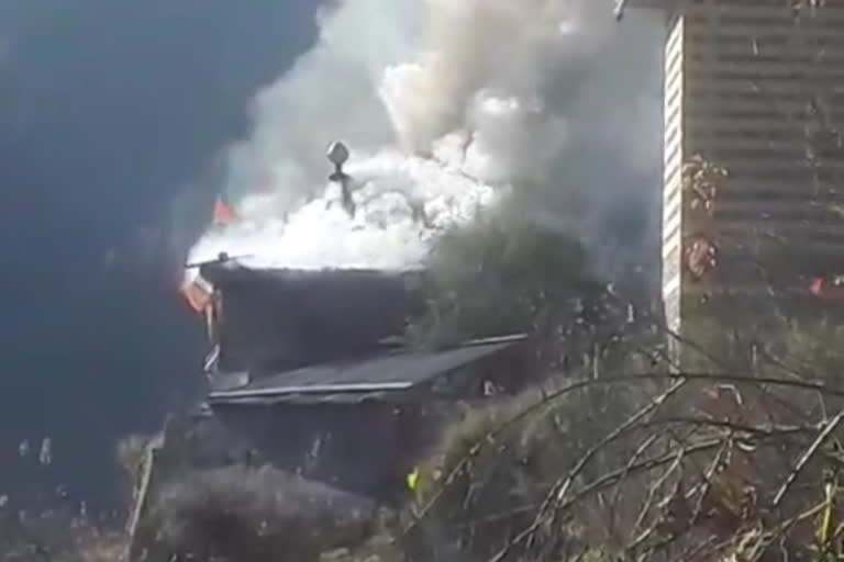 Incident of arson in historic Thod temple Chaupal Shimla