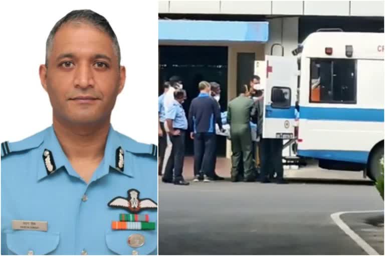 Coonoor Chopper Crash Survivor Varun Singh's condition is critical  Group Captain Shifted to Bengaluru Airforce command hospital  കൂനൂർ ഹെലികോപ്റ്റർ അപകടം  ഗ്രൂപ്പ് ക്യാപ്റ്റൻ വരുൺ സിങ്ങ് നില അതീവ ഗുരുതരം