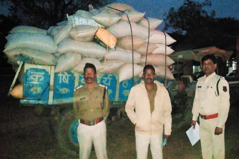 Hundreds of sacks of paddy caught in Chhattisgarh