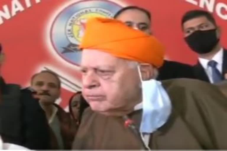 National Conference chief Farooq Abdullah.