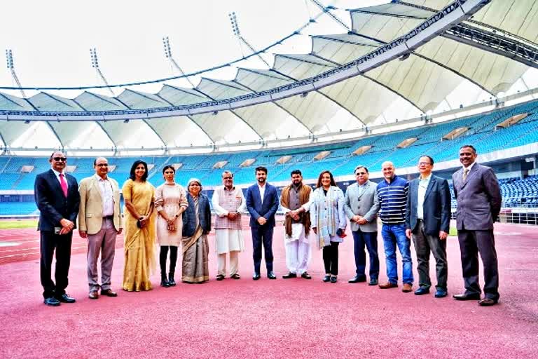 Commonwealth Games  First Meeting of Moc  Asiad Games  MoC  एमओसी की पहली बैठक  Sports Minister Anurag Thakur  राष्ट्रमंडल खेल  एशियाड और टॉप्स  Sports News  खेल समाचार  खेल मंत्री अनुराग ठाकुर  sports ministry