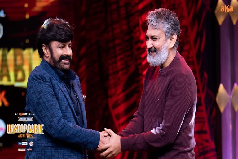 బాలయ్య టాక్​ షోలో రాజమౌళి, కీరవాణి సందడి, Director Rajamouli in Unstoppable with NBK