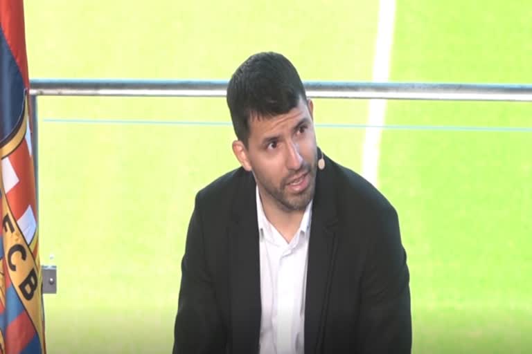 Emotional Sergio Aguero announces retirement with Pep and Xavi alongside him