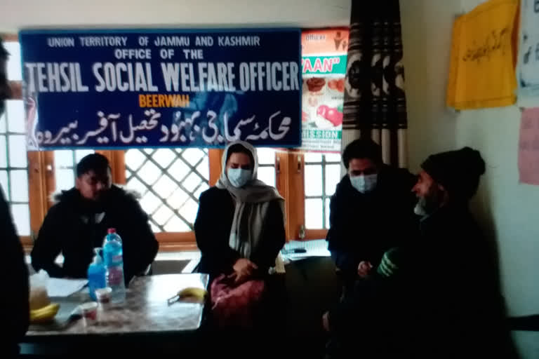 social welfare budgam holds camp for specially abled persons