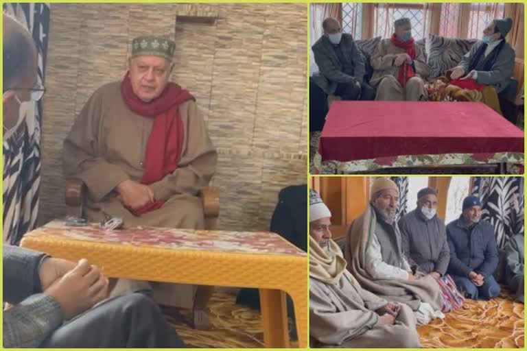 Dr. Farooq Abdullah expresses condolences with Mian family