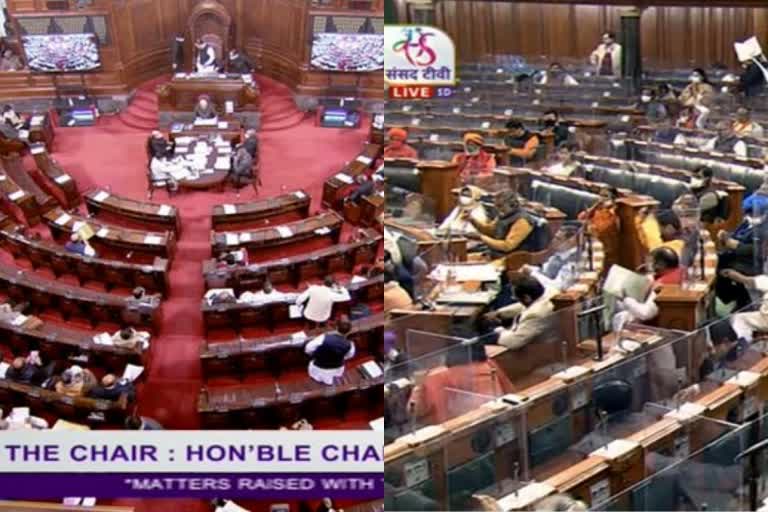 LS and RS adjourned till 2 pm following the Opposition's protest in the House over the Lakhimpur Kheri incident