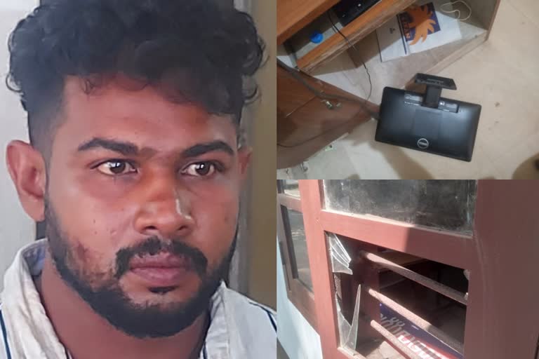 Balussery police Station Attack Arrest  Facebook Friendship  Young Arrived for marriage proposal  ഫേസ്ബുക്ക് പ്രണയം  ബാലുശ്ശേരിയില്‍ പെണ്ണുകാണാന്‍ എത്തിയ യുവാവിന്‍റെ ആക്രണം  കൊല്ലം സ്വദേശി ബാലുശ്ശേരി പൊലീസിനെ ആക്രമിച്ചു