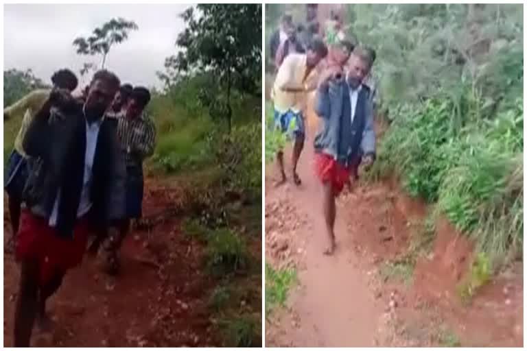 Pregnant woman carried in 'Doli' for Six kilometres