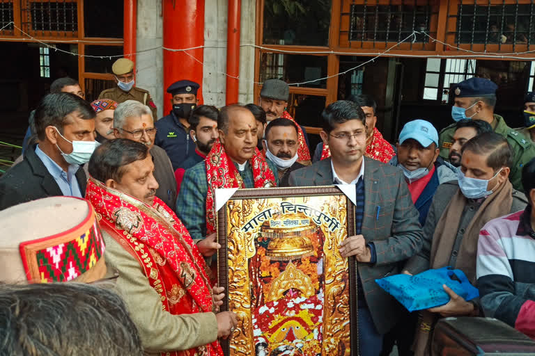 CM JAIRAM THAKUR REACHED CHINTPURNI TEMPLE