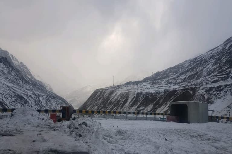 fresh snowfall in solang valley