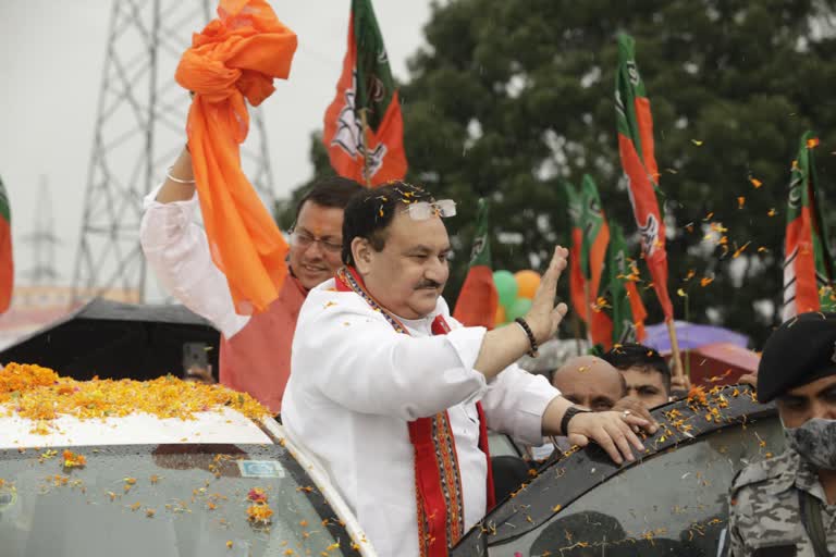 JP Nadda Flag off Vijay Sankalp Yatra