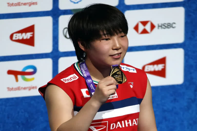 BWF World Championships  Akane Yamaguchi Clinches Women s Singles Title  Akane Yamaguchi wins BWF World Championships  Akane Yamaguchi Beats Tai Tzu Ying  അകാനെ യമാഗുച്ചി  ബിഡബ്ല്യുഎഫ് ലോക ബാഡ്‌മിന്‍റണ്‍ ചാമ്പ്യൻഷിപ്പ്  ലോക ബാഡ്‌മിന്‍റണ്‍ ചാമ്പ്യൻഷിപ്പില്‍ സ്വര്‍ണം ചൂടി ജപ്പാന്‍റെ അകാനെ യമാഗുച്ചി