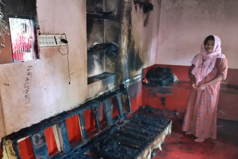 Husband set fire to wife at home