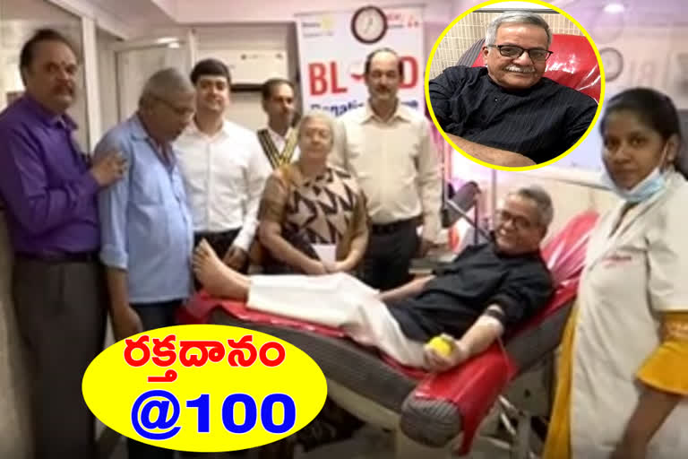 100 Times Blood Donor Ramanamurthy