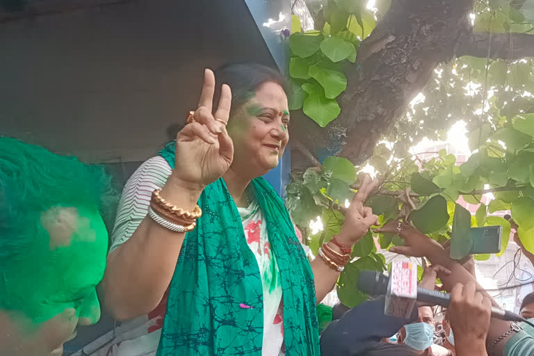 kajari banerjee's statement on her win in kmc election 2021