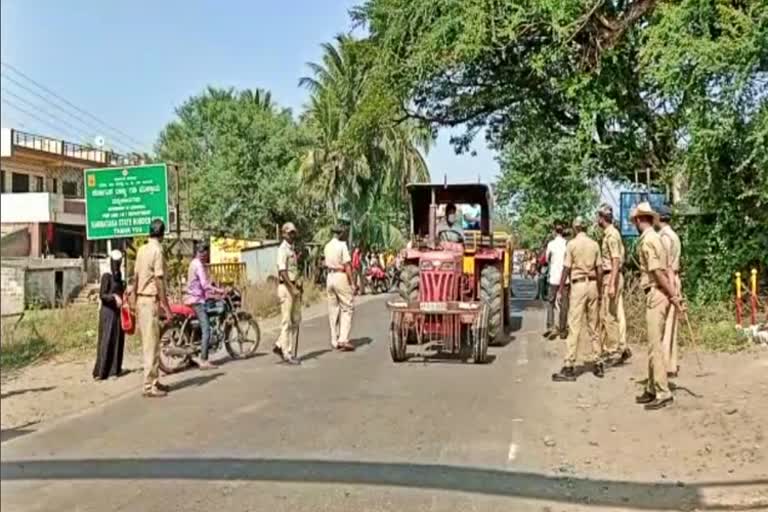 ಗಡಿಯಲ್ಲಿ ಬಿಗಿ ಪೊಲೀಸ್ ಬಂದೋಬಸ್ತ್