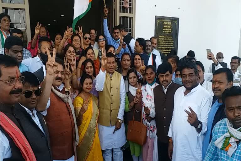 Congress victory in Chhattisgarh civic elections