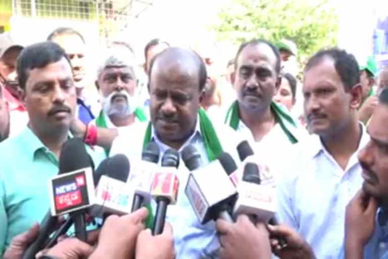 Ex Cm HD Kumaraswamy municipal election campaign in Ramanagara