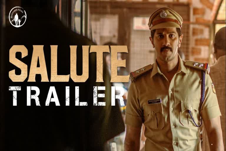 Salute trailer  Dulquer Salmaan Salute  കള്ളം സത്യം നീതി  'സല്യൂട്ടി'ലെ ട്രെയ്‌ലര്‍ പുറത്തിറങ്ങി  Dulquer Salmaan shares Salute trailer  Salute trailer viral  Mammootty Dulquer shared Salute poster  Dulquer Salmaan as cop in Salute  Salute cast and crew  Dulquer Salmaan 2022 movies