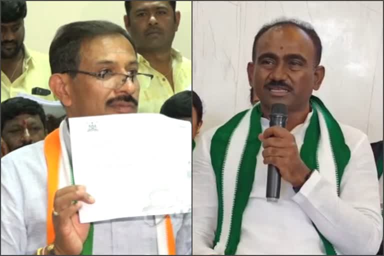 MLA  A manjunath and former MLA balakrishna